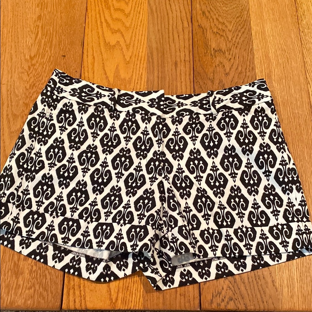 White House Black Market Black and White Shorts